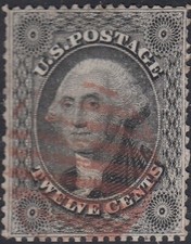 USA Scott #36 12ct Used Red Cancel VF-XF CV $370