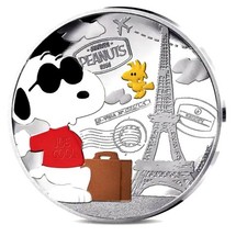 Pièce commémorative Snoopy en argent - 10€ argent BE 2025 - 75e Anniversaire des cacahuètes