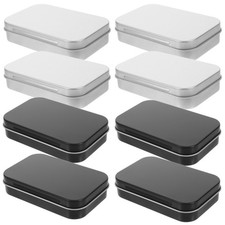  8 PCS Boite Metal Rangement Petite Metallique Petites Boîtes Fer Blanc