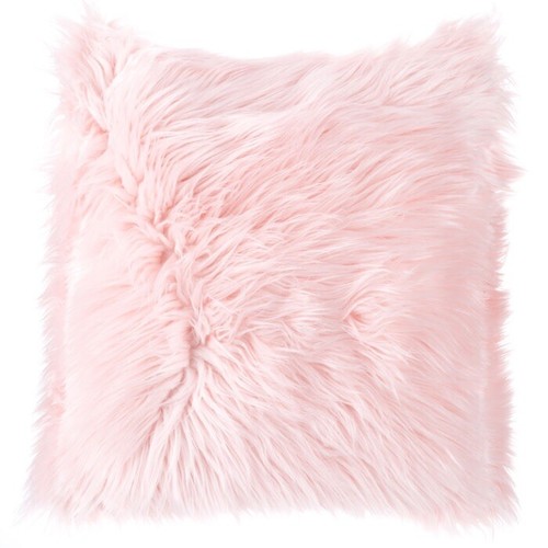 Decorative pink fluffy faux - pink,