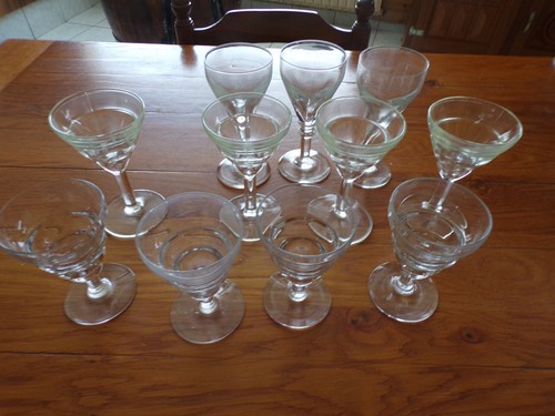 Lot verre bar - de, ancien