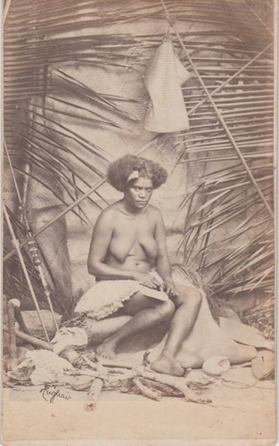 Photo ethnique cdv - photo, kanak