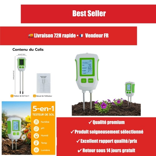 Testeur sol en - testeur, 5-en-1