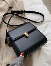 Sac A Bandoulière A Rabat Noir Femme En Simili Cuir Lanière Ajustable +Cadeau