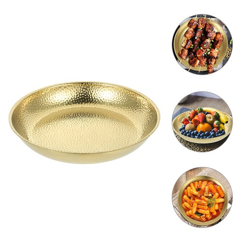 Assiette métallique pâtes - métallique, À