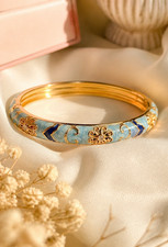Bracelet Jonc Femme Bleu –