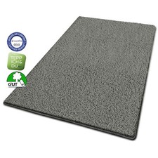 Barcelona Poils Longs Shaggy Tapis D'Entrée Gris Largeur 80cm Made En Allemagne