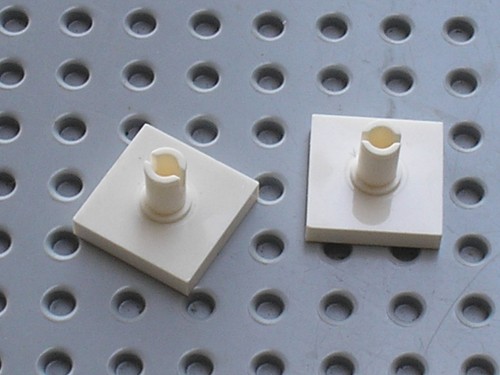 Lego white tile 2 x - lego,