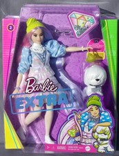 Barbie EXTRA SHIMMER Argent Chien Labri purple hair n°2 2020 Mattel GVR05 boite