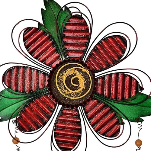 Metal flower welcome door - metal,
