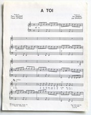 Partition vintage sheet music
