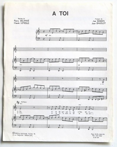 Partition vintage sheet music