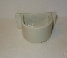 N°17 ANCIENNE MANGEOIRE POUR OISEAUX EN FAÏENCE BLANCHE GRAND MODELE