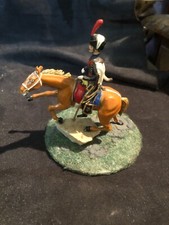 SOLDATS FIGURINE  EN PLOMB CAVALIER POSTE MILITAIRE EMPIRE