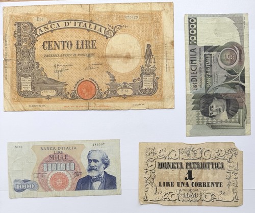 Lot billets banque - banque, italie