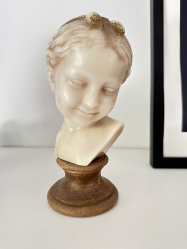 Ancien buste cire enfant - buste, d'
