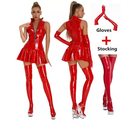 Cosplay sexy rouge latex - cosplay,