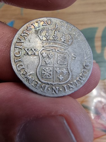 écu france navarre 1720 - 1/6, france-navarre