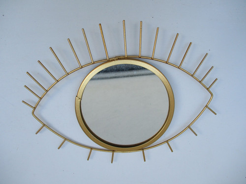 Miroir oeil vintage métal - oeil, en