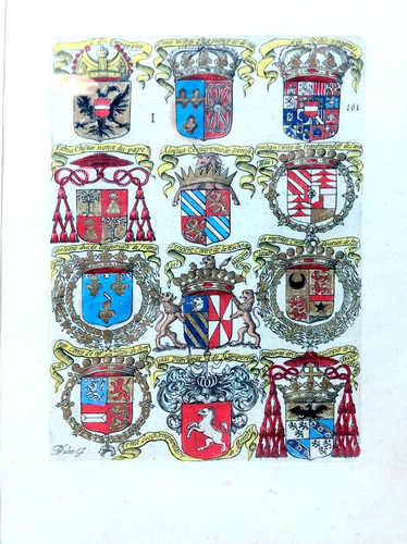 Gravure ancienne armorial - gravure,