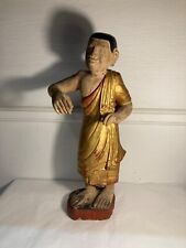 Sculpture en bois sculpté, représentant un serviteur. Birmanie XXème.