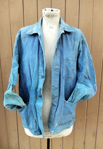 Veste bleu travail - travail, ancienne