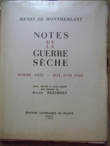 Montherlant ill bezombes - montherlant,