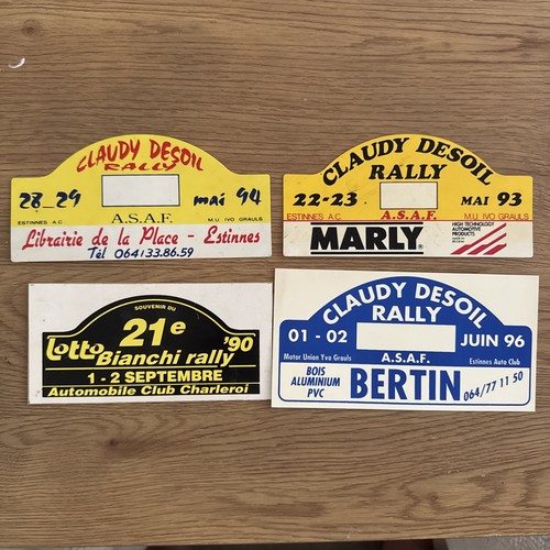 Lot plaques rallye plastique - rallye,