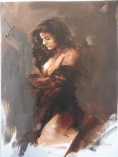 SUPERBE IMPRIMEE STYLE TABLEAU SUR TOILE FORMAT 20X15 CM - NEUF