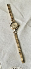 MONTRE  bracelet extensible femme Nappey Besançon plaqué or fonctionne années 50