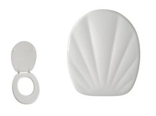 Lunette Couverture Cuvette Siège Wc Salle de Bain Universel MDF Blanc Coquille
