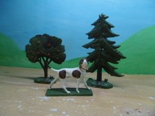STARLUX ferme decor 2 arbres 1 chien