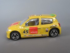 C643 Burago Italie Renault Clio V6 Trophy Phase 1 #45 2002 Jaune 1:43 Bburago