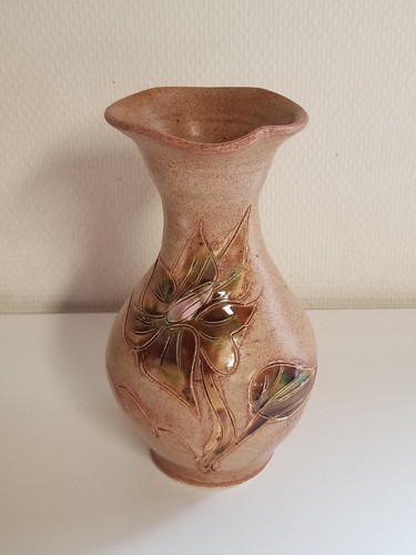 Vase signé valauris avec - vase,
