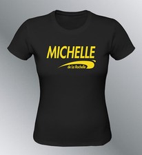 Tee shirt personnalise Brice de Nice S M L XL femme noir prenom ville au choix