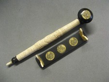 PIPE CHINOISE EN OS SCULPTE CHINE INDOCHINE ASIE