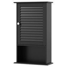 Armoire Murale pour Salle de Bain avec Étagère Réglable 1 Porte Persienne et 1