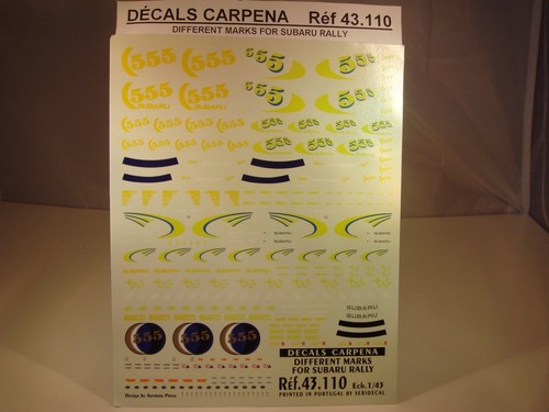Decals differents - decals, 1/43