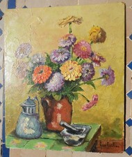 Huile sur carton, nature