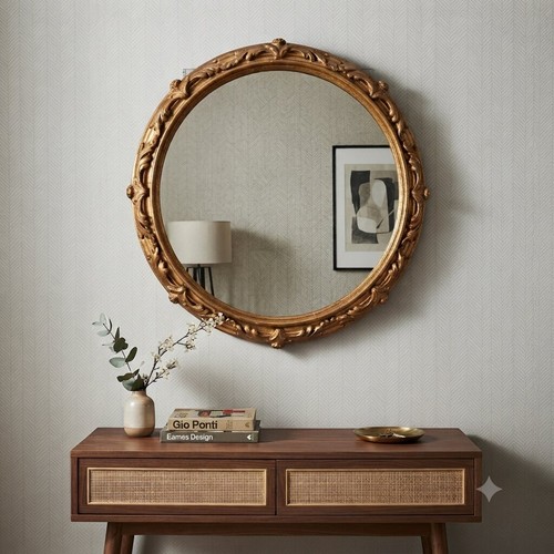 Miroir ancien bois doré - miroir,