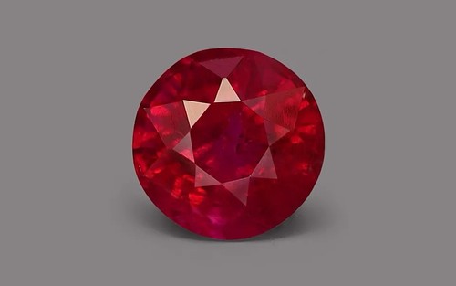 Rubis rond rouge sang 100 - rubis,