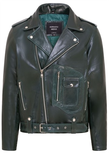 Veste cuir matelassée - en,