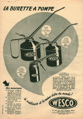 Publicité ancienne burette - , à
