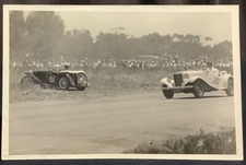 Superbe Photo De Course 1950-60’s MG TD California Race Track Racing Picture