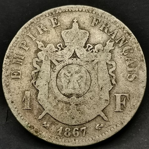 Franc 1867 bordeaux argent - franc,
