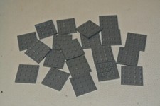 LEGO : 20x Plaque 4 x 4 - Réf 3031 gris bleuté Foncé ( lot, vrac, kilos, set )