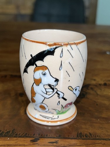 Coquetier ancien faience de - en,