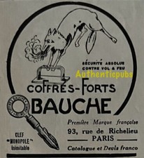 PUBLICITE BAUCHE COFFRES FORTS