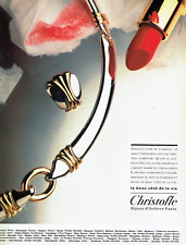 publicité Advertising  0922  1987   Christofle  bijoux