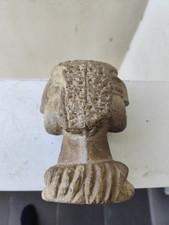 Buste Janus en pierre sculpture origine et date a identifier  double tête 